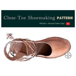 Women Closed-Toe Leather Sandals Shoemaking Pattern Fun to make!!