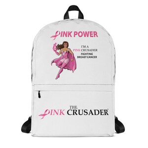 Mochila Pink Crusader para la concienciación sobre el cáncer de mama 1