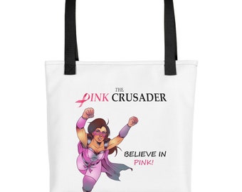 Roze kruisvaarder Borstkanker Tote Bag 3