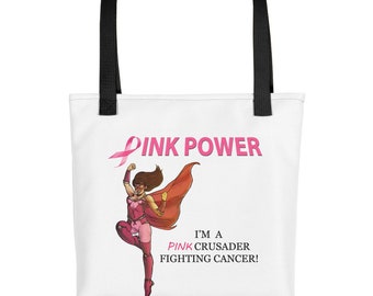 Roze kruisvaarder Borstkanker Tote Bag 2
