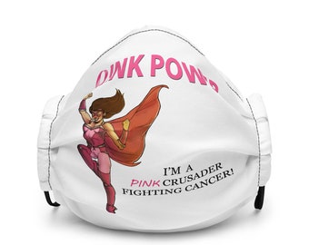 Pink Crusader Breast Cancer Face Mask 2