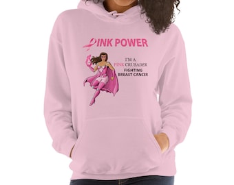 Pink Crusader Breast Cancer Awareness-hoodie, uniseks hoodie