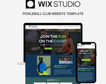 Pickleball Club Website Template: Customizable Wix Studio Theme