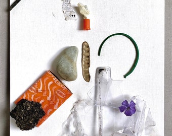 Kidney Fires: Found Object Assemblage Art, Abstract Sculpture