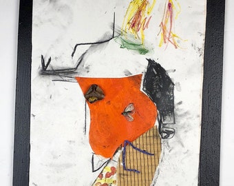 Collage de dessins de nus – Art original de techniques mixtes par Steven Tannenbaum (22 x 14)