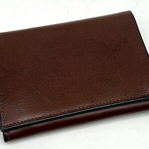 Cartera vintage Rolfs FIRENZE COWHIDE de cuero marrón de tres pliegues