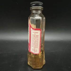 Vtg Coralie Cleaning Fluid Bottle Fieth Brothers Kansas City Glass Prop image 5