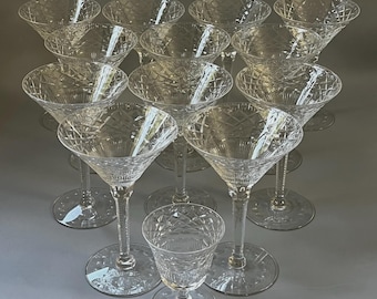 Vtg Waterford Crystal Alana Champagne Sherbet Glasses Claret Wine Goblet Lot 12