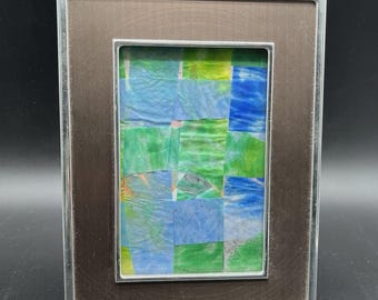 Petit cadre vintage en métal brun argenté - 8,25 x 6,25 po. - CONVIENT pour une photo de 6 x 4 po.