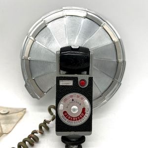 Vintage SUNSET Photo Tilt a Mite Camera Flash Unit Collapsible Fan