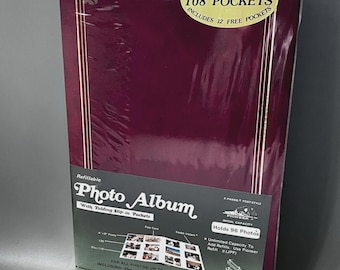 Vtg Pioneer Photo Album Burgundy X-Pando Post Style 108 Pockets JPF-46 Sealed