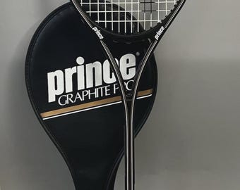 Vtg 1986 Prince Graphite Pro Tennis Racquet Series 90 With Original Cover