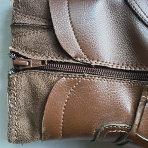 VTG Clarks Riddle Avant Bottines moto en cuir marron Chaussures à boucle taille 8,5 image 6