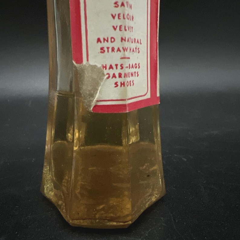 Vtg Coralie Cleaning Fluid Bottle Fieth Brothers Kansas City Glass Prop image 3