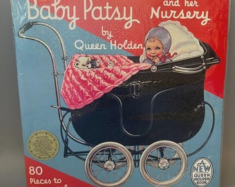Libro de muñecas de papel "Vtg Queen Holden Baby Patsy and her Nursery" completo y sin cortar de los años 80.