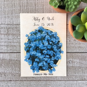 Personalized Forget-Me-Not Seed Packets