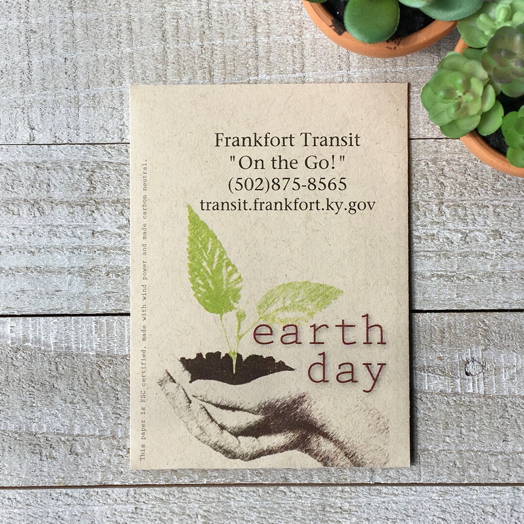 Earth Day Seed Packet Favor, Custom Business Ad, Personalized