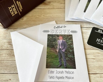 Custom Seed Packet Announcement for LDS Missionary Personalized Photo Seed Packet Party Favor