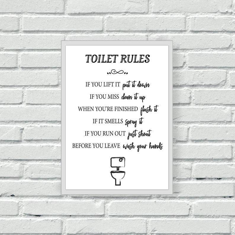 Toilet Wall Prints Bathroom Wall Art Set of Three Etsy UK