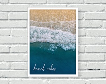 Beach Photography Wall Print, Sea Photo, Landscape Wall Art, Colourful home decor, Coastal print, wall decor, home, coast picture, tide, A4