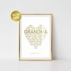 Gift for Grandma, Granny, Gran, Christmas Present, Xmas Gift, From ...