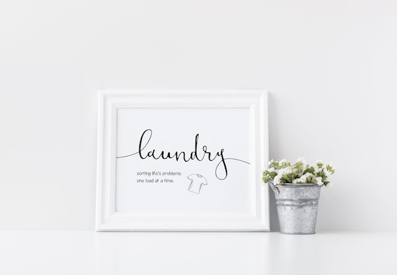 Laundry Print Utility Room Decor Washing Print Bathroom Print Quote Wall Print Laundry Quote Cloakroom Wall Decor Wall Art