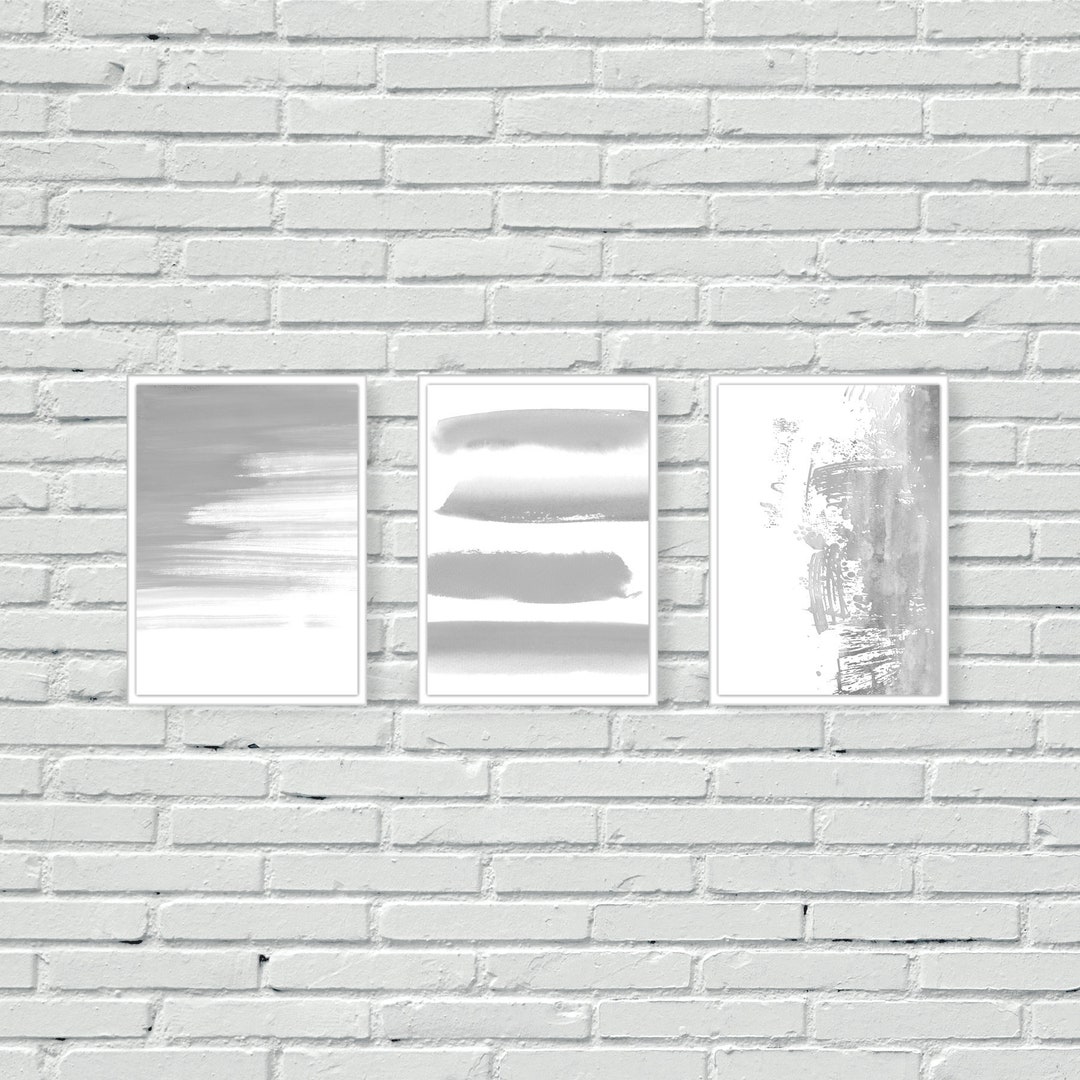 Grey Abstract Wall Decor Watercolour Wall Print Wall Art Etsy