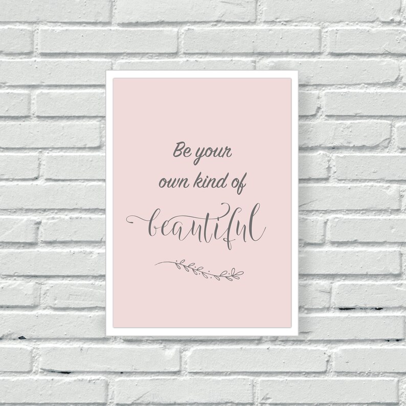 Blush and Grey wall prints set of three wall art Etsy