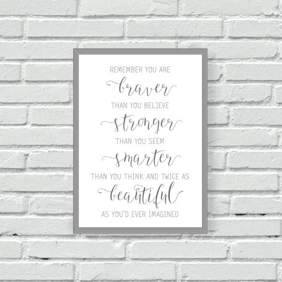 Motivational Quote Wall Print Bedroom Wall Art Beauty Grey Inspirational Quote Wall Decor Living Room Print Bedroom Print A4 A3
