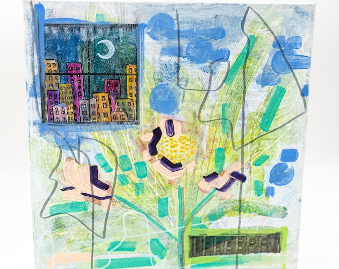 Planetary Flora Abstract Original Painting