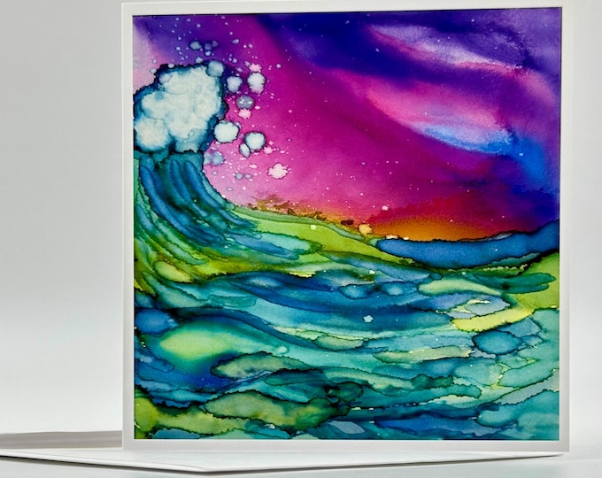 Ocean Wave Art Card