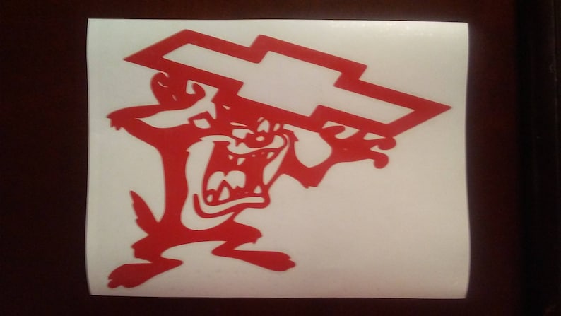 Tazmanian Devil Fear This With Jeep Logo Decal Window Sticker Size 5/" x 5/"