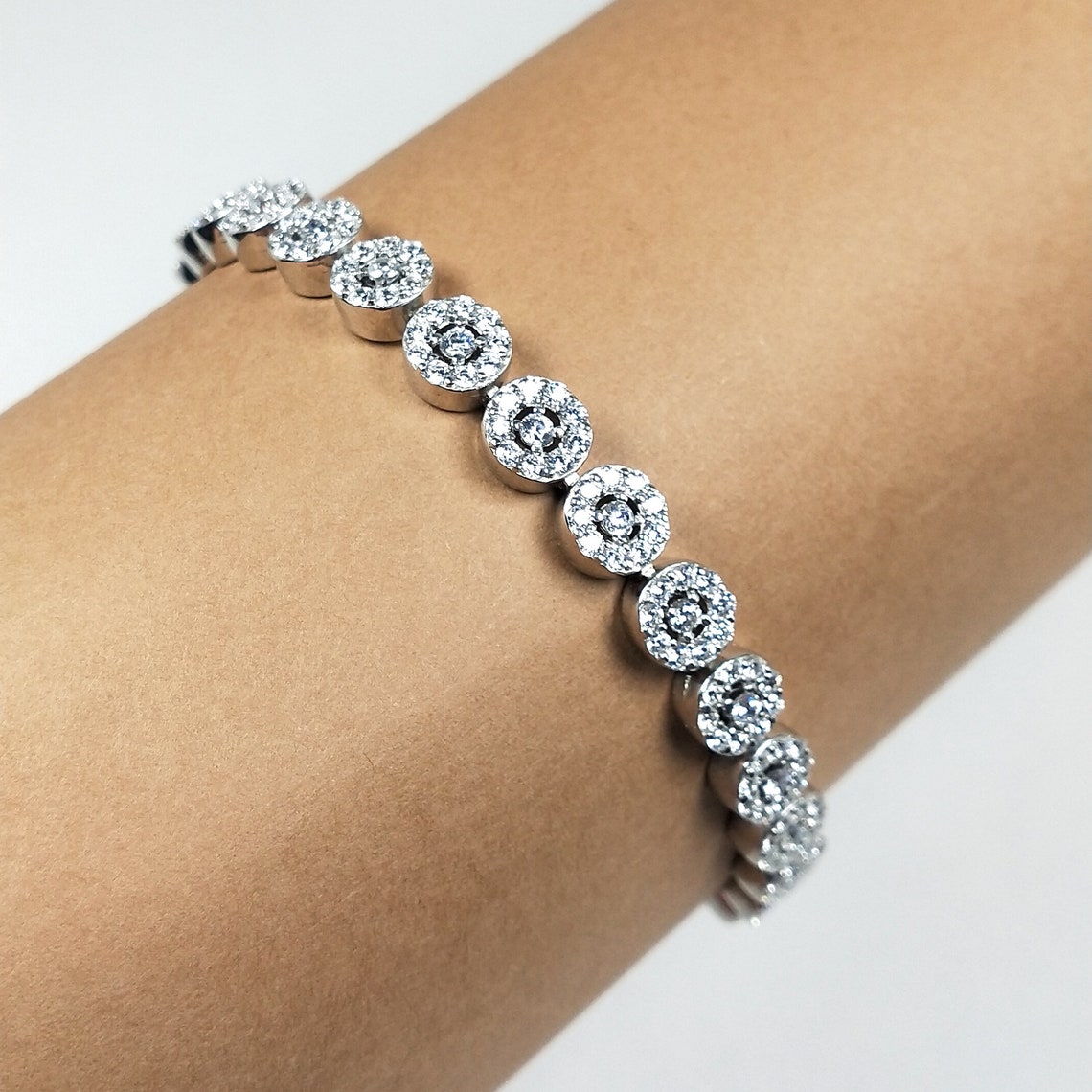 Tennis Bracelet Sterling Silver 925 1.75mm Handmade Tennis Etsy