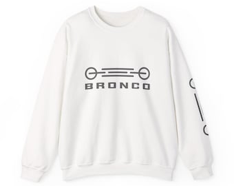 Bronco Logo Crewneck Sweatshirt | Minimal Vehicle Emblem