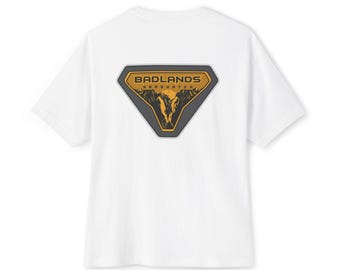 Bronco Horse Chest Logo Tee | Badlands Sasquatch Graphic Back T-Shirt