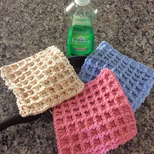 Crochet Waffle Stitch Dishcloth