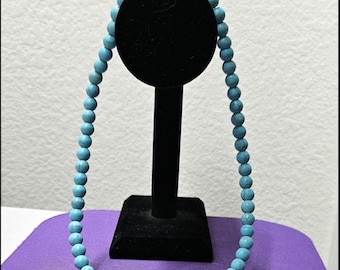 18" Turquoise Beaded Necklace with 3" extension