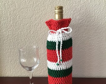 Crochet Wine Bottle Cover, Wine Bottle Cozy, Wine Bag