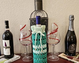 Wine Bottle Gift Bag, Crochet Wine Bottle Gift Bag