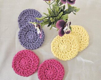 Crochet Car Cup Holder Coasters, Set of 2