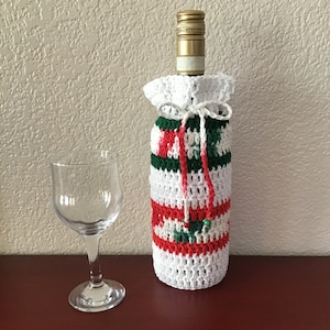 Crochet Wine Bottle Cover, Wine Bottle Cozy, Wine Bag