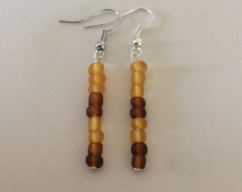 Seed Bead Earrings, Tiny Bead Earrings