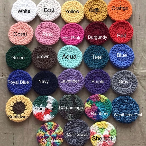 Crochet car coasters, set of 2,  Car Cup Holder Coasters, Truck Coasters, New colors have been added. More then 40 colors available.