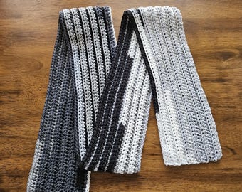 Warm Winter Scarf: Handmade Ribbed Crochet, Approx. 60" L x 5" W