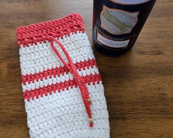 Wine Bottle Gift Bag, Crochet Wine Bottle Gift Bag