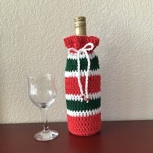 Crochet Wine Bottle Cover, Wine Bottle Cozy, Wine Bag