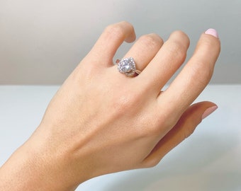 Women's Silver Heart shape Ring