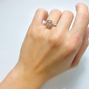 2CT Round Moissanite Engagement Ring/Wedding Ring. Sterling Silver