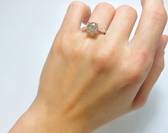 2CT Round Moissanite Engagement Ring/Wedding Ring. Sterling Silver