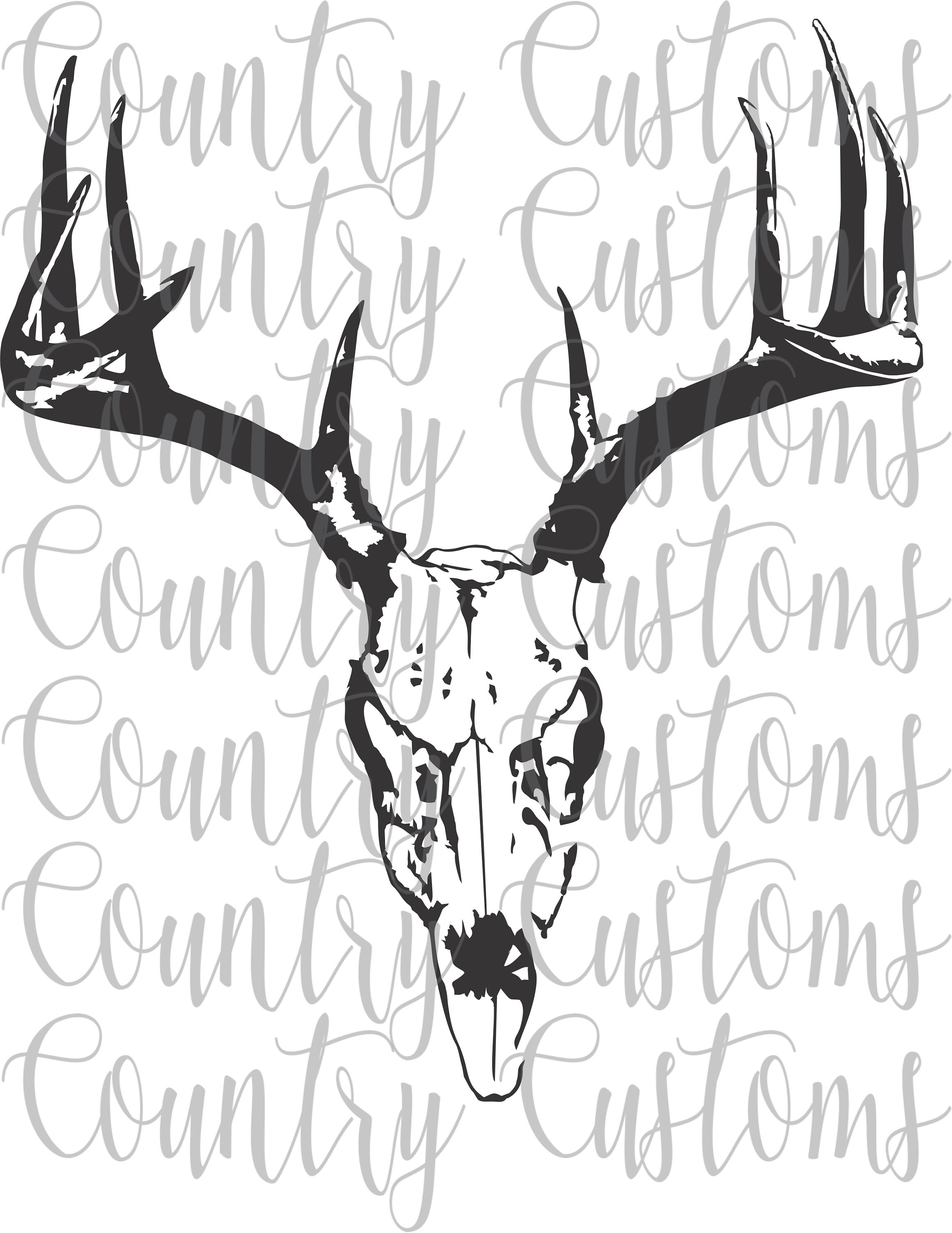 Download Deer Skull Mount Cut File SVG EPS PDF | Etsy